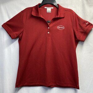 Nike Golf Dri-Fit Short Sleeve Classic Polo Shirt Women Large Red New